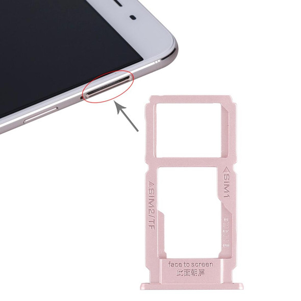 SIM Card Tray + SIM Card Tray / Micro SD Card Tray for OPPO R9sk(Rose Gold)