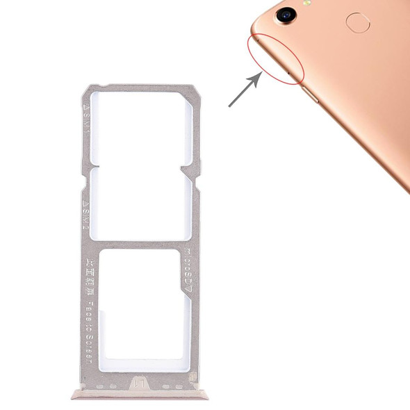 2 x SIM Card Tray + Micro SD Card Tray for OPPO A79(Gold)