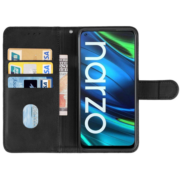 OPPO Realme Narzo 30 5G Leather Phone Case(Black)