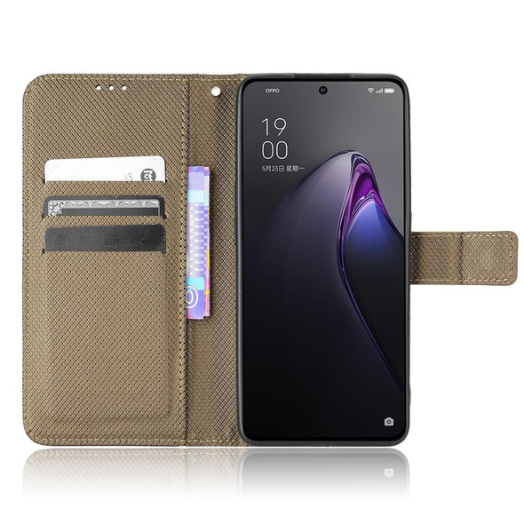 OPPO Reno8 Pro Diamond Texture Leather Phone Case(Brown)