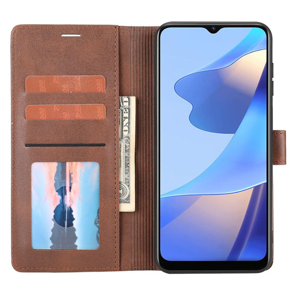 OPPO A16 / A16S Classic Wallet Flip Leather Phone Case(Brown)