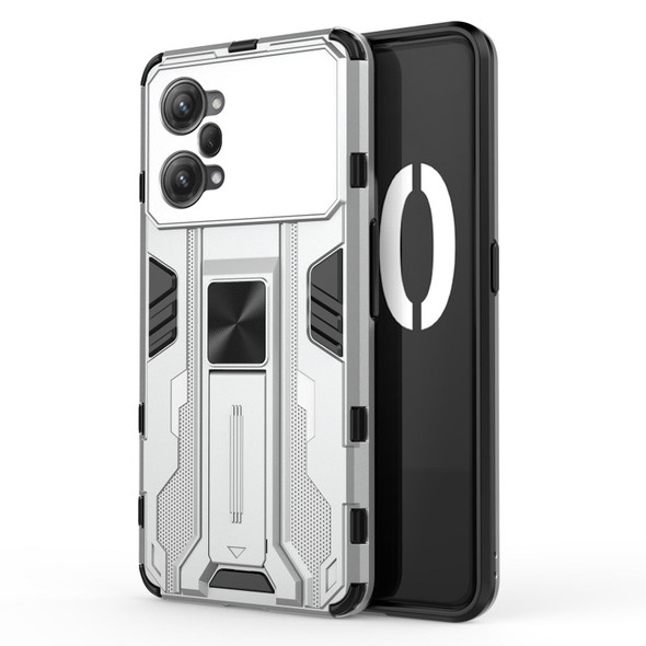 OPPO K10 Pro Supersonic PC + TPU Shock-proof Protective Phone Case with Holder(Silver)