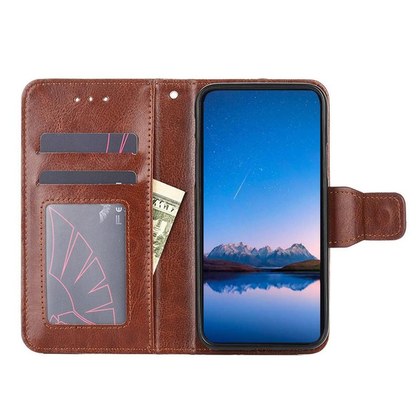 OPPO Realme Narzo 50i Crystal Texture Leather Phone Case(Brown)
