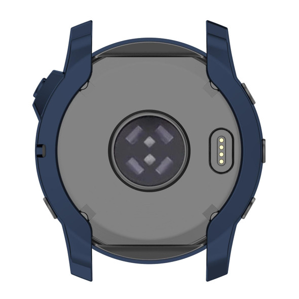 Garmin Fenix 7X TPU Half-pack Hollowed Electroplating Watch Case(Midnight Blue)