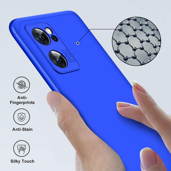 OPPO Reno7 Global GKK Three Stage Splicing Full Coverage PC Case(Blue)