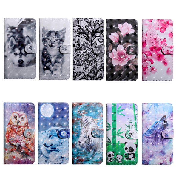 OPPO A94 5G / A95 5G 3D Painted Pattern Leather Phone Case(Moon Wolf)