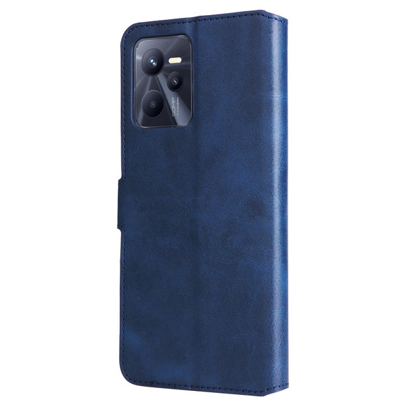 OPPO Realme C35 Classic Calf Texture Flip Leather Case(Blue)