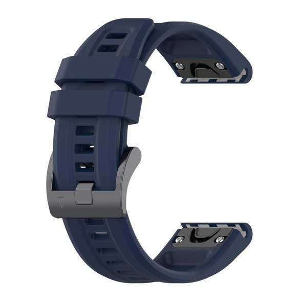 Garmin Fenix 5X 26mm Silicone Sport Pure Color Watch Band(Dark Blue)