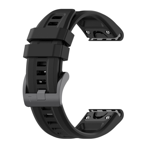 Garmin Fenix 6S Pro 20mm Silicone Solid Color Watch Band(Black)