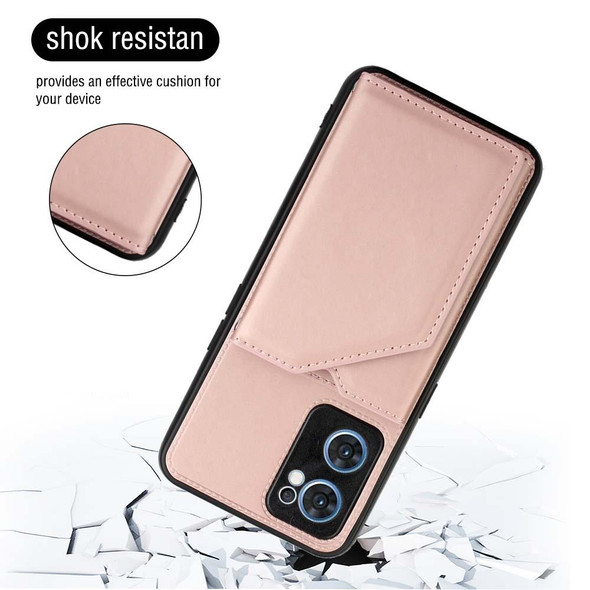 OPPO Reno7 5G Skin Feel PU + TPU + PC Phone Case(Rose Gold)