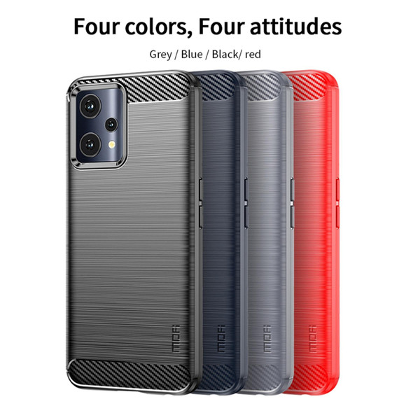 OPPO Realme 9 Pro / Realme V25 MOFI Gentleness Brushed Carbon Fiber Soft TPU Case(Black)