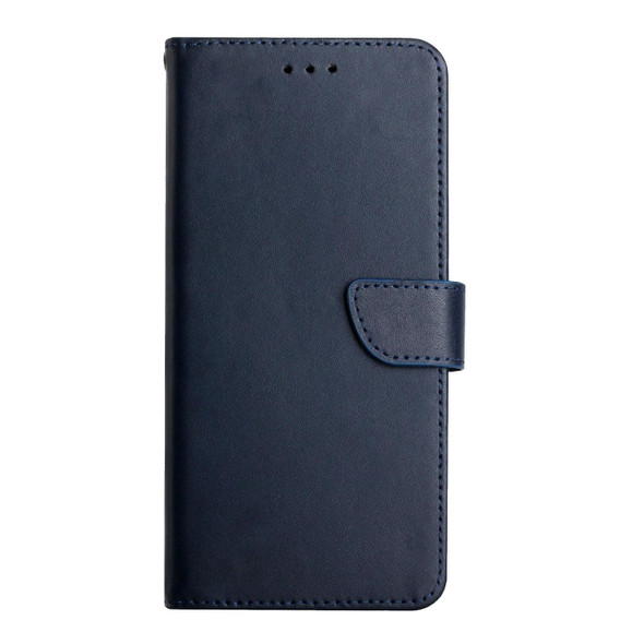 OPPO Reno5 Genuine Leather Fingerprint-proof Horizontal Flip Phone Case(Blue)
