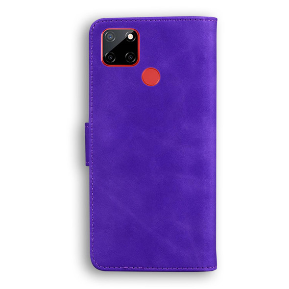 OPPO Realme C12/Realme Narzo 20 Skin Feel Pure Color Flip Leather Phone Case(Purple)