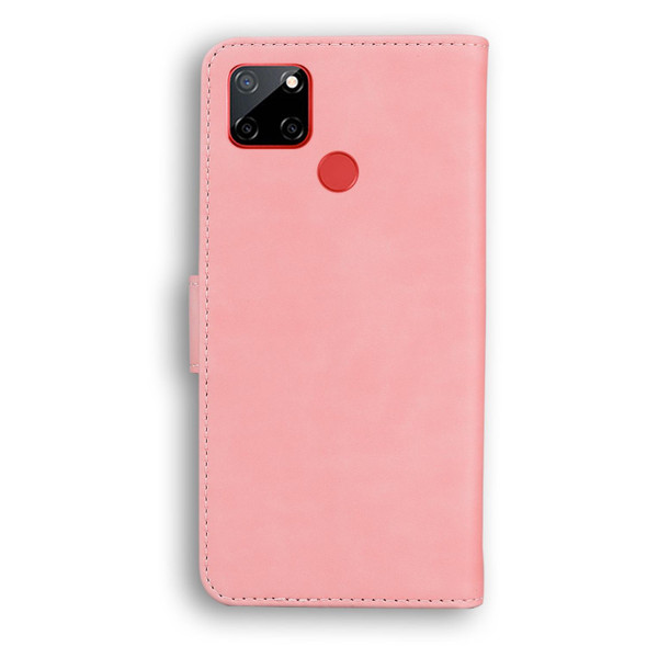 OPPO Realme C12/Realme Narzo 20 Skin Feel Pure Color Flip Leather Phone Case(Pink)