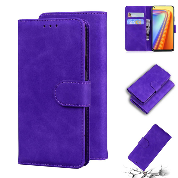 OPPO Realme 7/Realme Narzo 20 Pro Skin Feel Pure Color Flip Leather Phone Case(Purple)