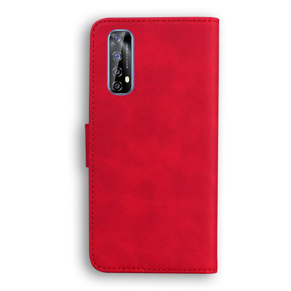 OPPO Realme 7/Realme Narzo 20 Pro Skin Feel Pure Color Flip Leather Phone Case(Red)