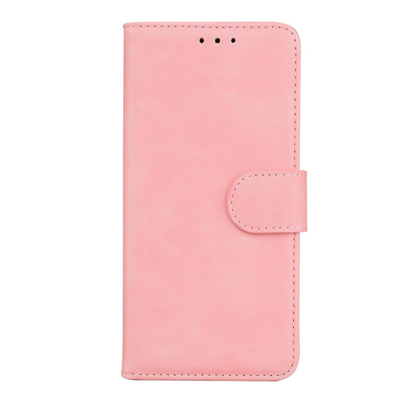 OPPO Realme X7 5G (India)/V15 5G Skin Feel Pure Color Flip Leather Phone Case(Pink)