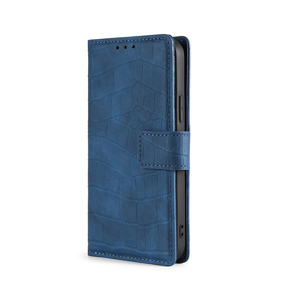 OPPO Reno2 Z / 2F Skin Feel Crocodile Texture Magnetic Clasp PU Leather Phone Case(Blue)