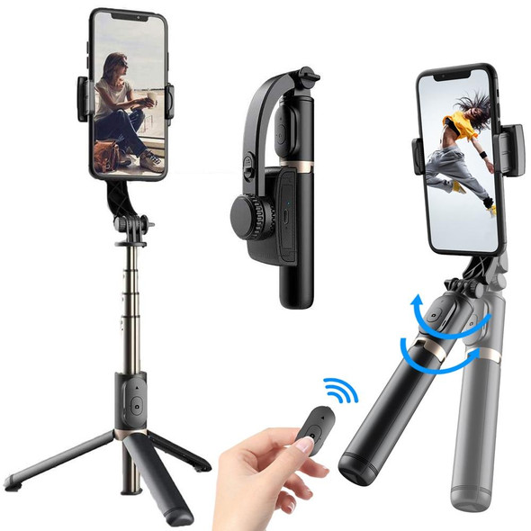 Q08 Gimbal Stabilizer Bluetooth Remote Control Tripod Selfie Stick (White)