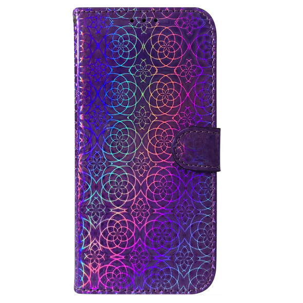 OPPO Realme 8i Colorful Magnetic Buckle Leather Phone Case(Purple)