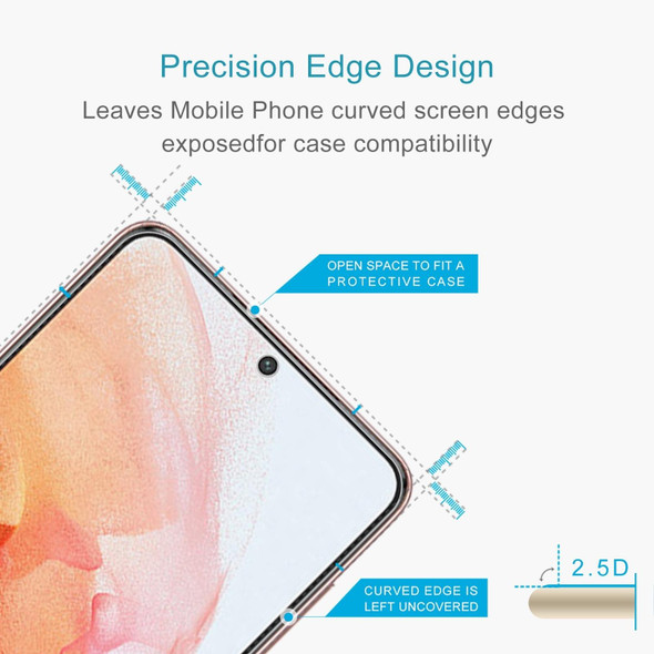 50 PCS 0.18mm 9H 2.5D Tempered Glass Fingerprint Unlock Film - Samsung Galaxy S21 5G