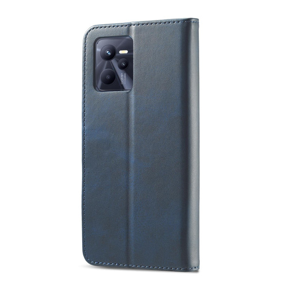 OPPO Realme C35 LC.IMEEKE Calf Texture Leather Phone Case(Blue)