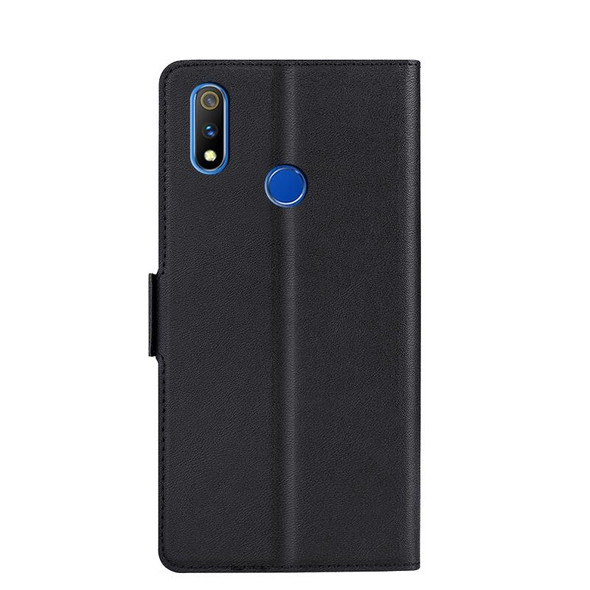 OPPO Realme 3 Pro Ultra-thin Voltage Side Buckle PU + TPU Leather Phone Case(Black)