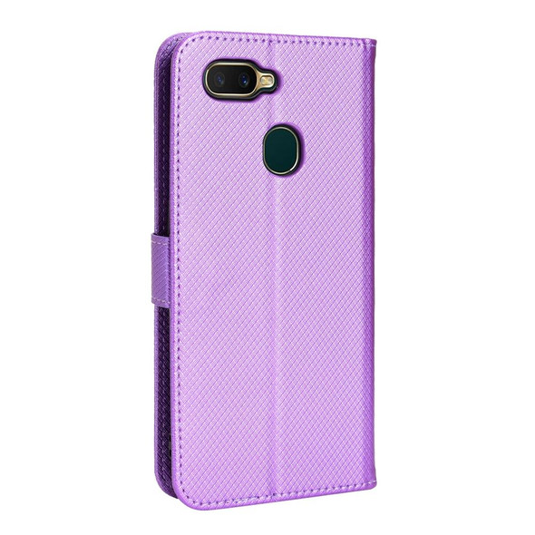 OPPO A7 / AX7 / A5s / AX5s / A21 Diamond Texture Leather Phone Case(Purple)