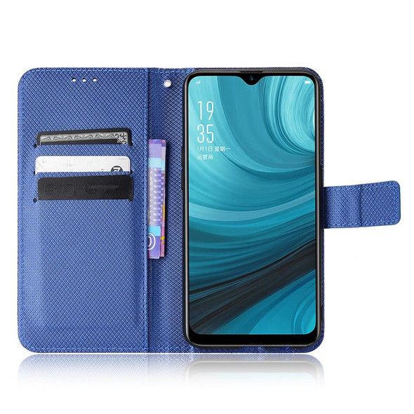 OPPO A7 / AX7 / A5s / AX5s / A21 Diamond Texture Leather Phone Case(Blue)