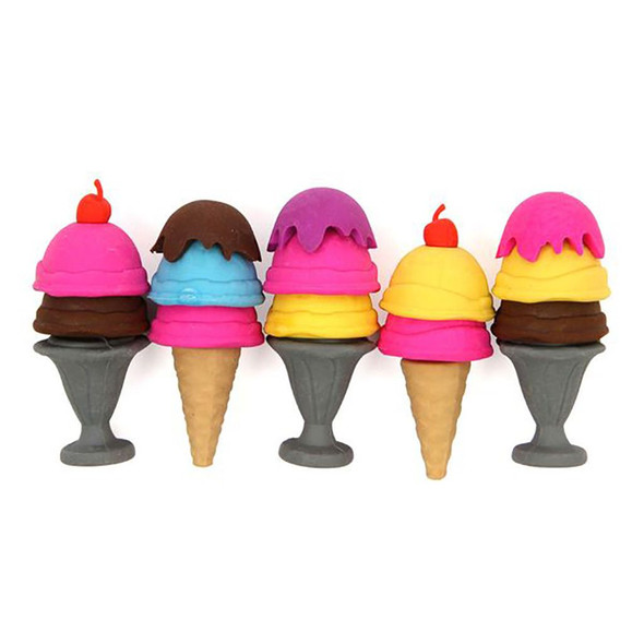 5 Mini Scented Ice Cream Erasers