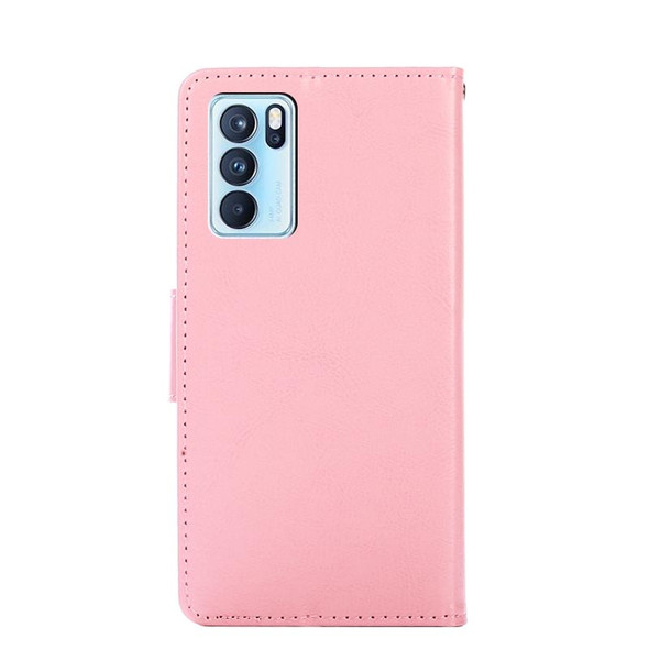 OPPO Reno6 Pro 5G Crystal Texture Leather Phone Case(Pink)