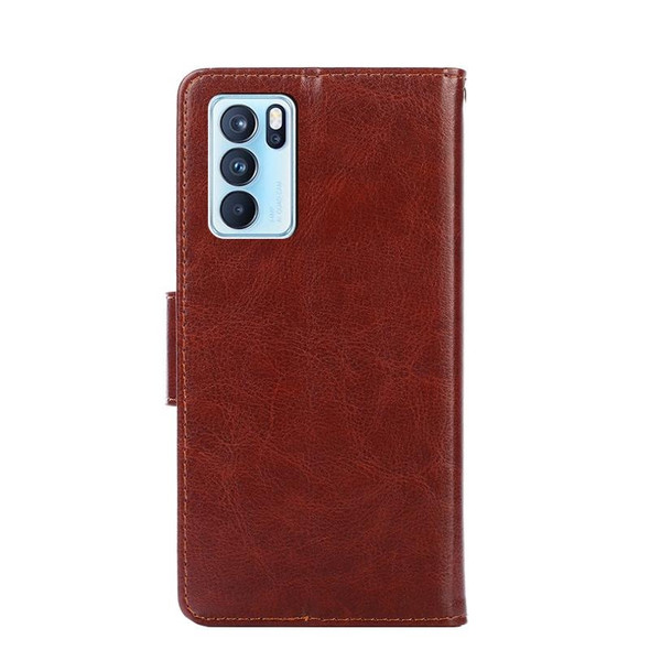 OPPO Reno6 Pro 5G Crystal Texture Leather Phone Case(Brown)