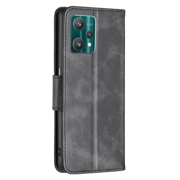 OPPO Realme 9 Pro Retro Lambskin Texture Leather Phone Case(Black)