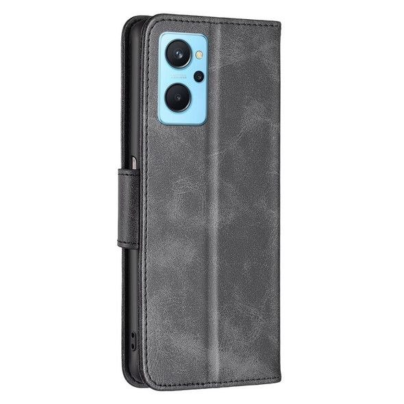 OPPO A36 / Realme 9i Retro Lambskin Texture Leather Phone Case(Black)