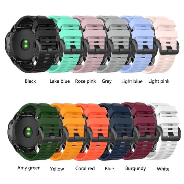 Garmin Fenix 5x Puls 26mm Silicone Watch Band(Rose pink)
