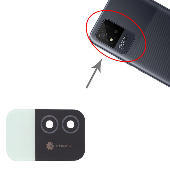 10 PCS Back Camera Lens for OPPO Realme Narzo 50i RMX3235(Green)