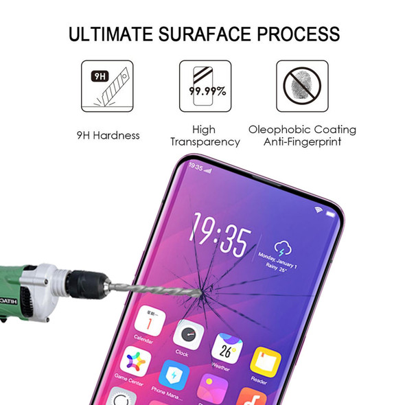 25 PCS 3D Curved Edge Full Screen Tempered Glass Film - OPPO Find X(Black)