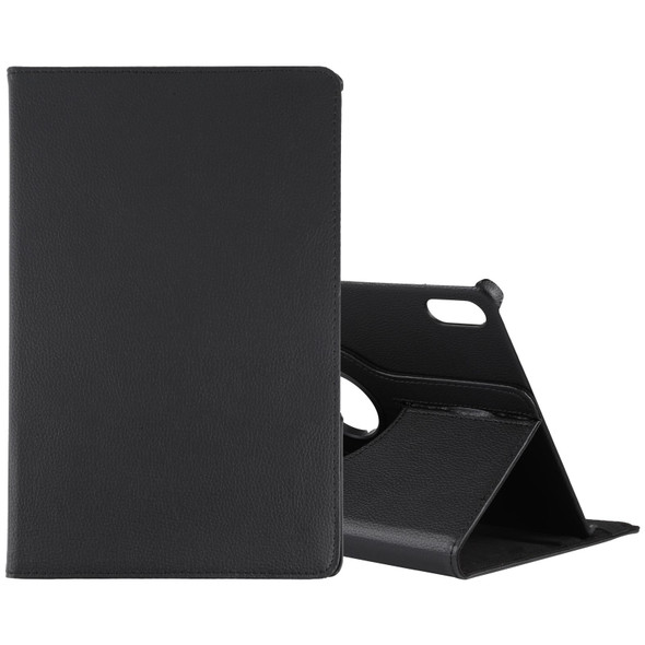 Lenovo Tab P12 Pro 12.6 Litchi Texture Solid Color Leather Tablet Case(Black)