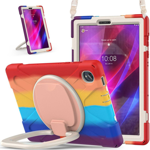 Lenovo Tab K10 / M10 Plus Silicone + PC Protective Tablet Case(Colorful Red)