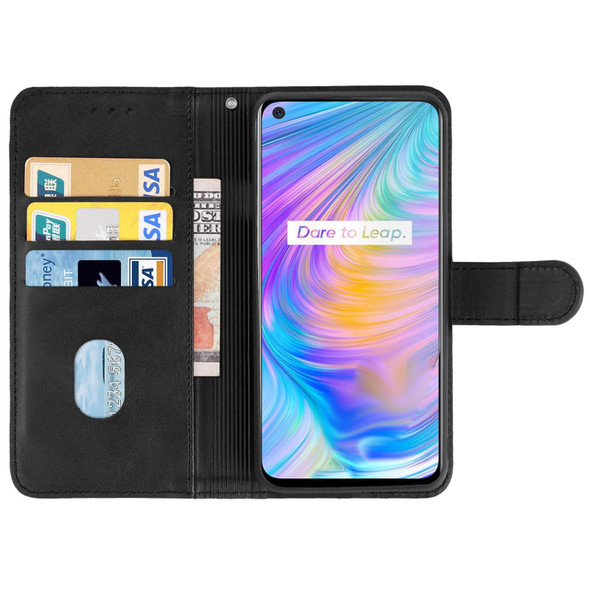 OPPO Realme Q2 Leather Phone Case(Black)