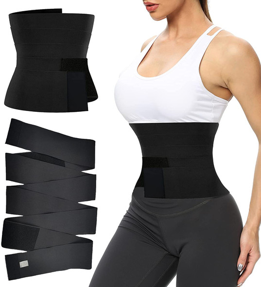 Waist Trainer Tummy Wrap Belt - Hourglass Figure & Back Support