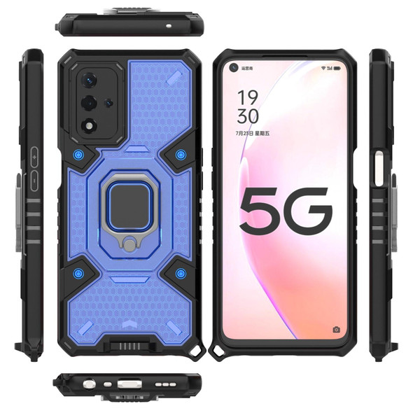 OPPO A93s 5G/A93 5G/A74 Space PC+TPU Shockproof Case with Ring Holder(Blue)