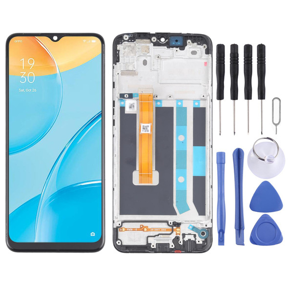 Original LCD Screen and Digitizer Full Assembly With Frame for OPPO A15 / A15S / A35 / A16K CPH2185 CPH2179 PEHM00