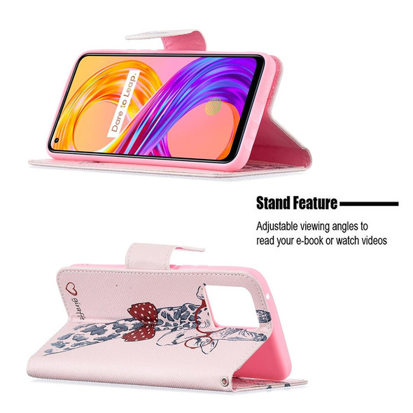 OPPO Realme 8 / Realme 8 Pro Colored Drawing Pattern Horizontal Flip Leather Case with Holder & Card Slots & Wallet(Deer)