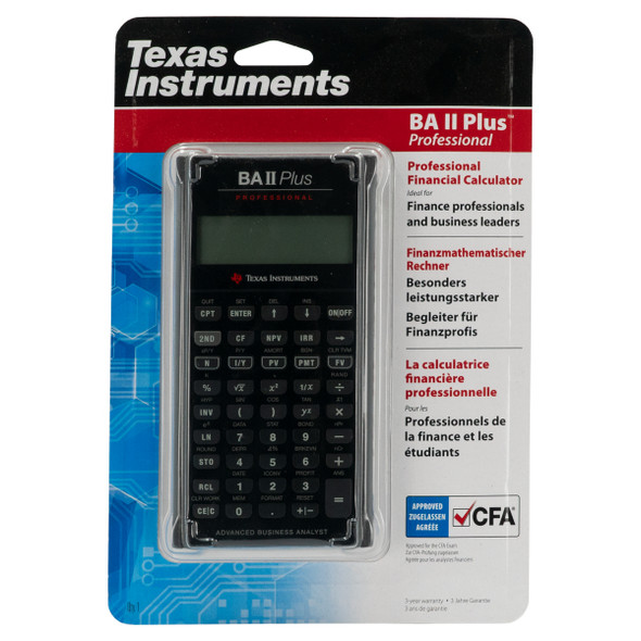 Texas Instruments Professional Financial Calculator - BA ii Plus Pro