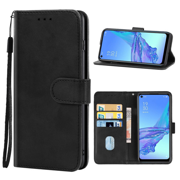 Leather Phone Case - OPPO A53s(Black)