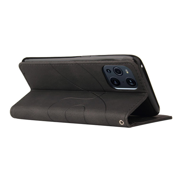 OPPO Find X3 / Find X3 Pro Dual-color Splicing Horizontal Flip PU Leather Case with Holder & Card Slots & Wallet(Black)