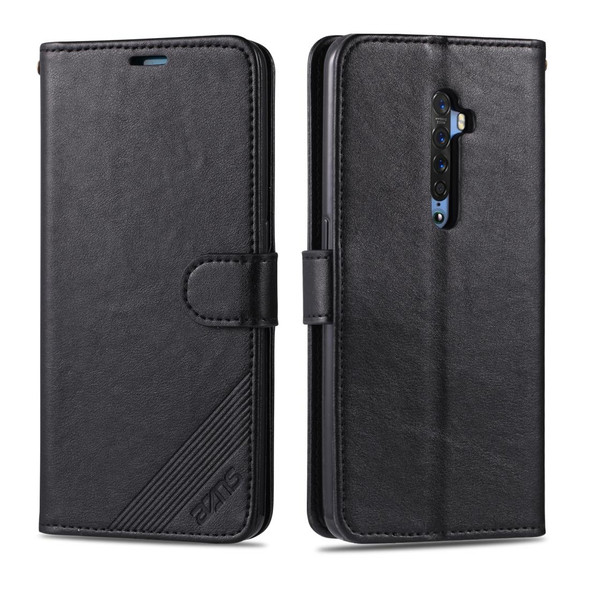 OPPO Reno2 Z AZNS Sheepskin Texture Horizontal Flip Leather Case with Holder & Card Slots & Wallet(Black)