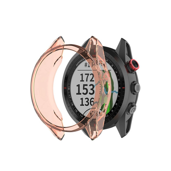 Garmin Approach S62 Transparent TPU Silicone Watch Case(Transparent Orange)
