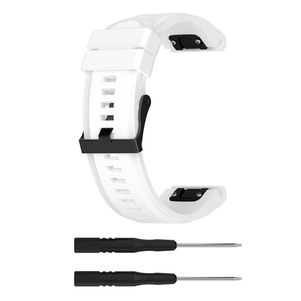 Garmin Fenix 5X (26mm) Fenix3 / Fenix3 HR Silicone Watch Band(White)